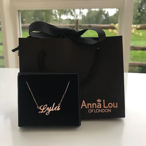 14kt Solid Gold Name Necklace ( Double Thickness) - Image 2
