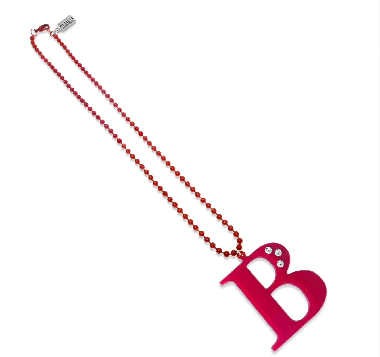 B Lucite Crystal Necklace
