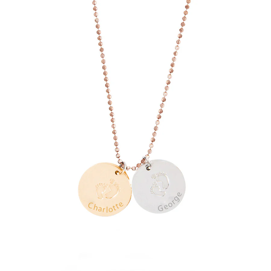 Baby Steps Footprint Necklace