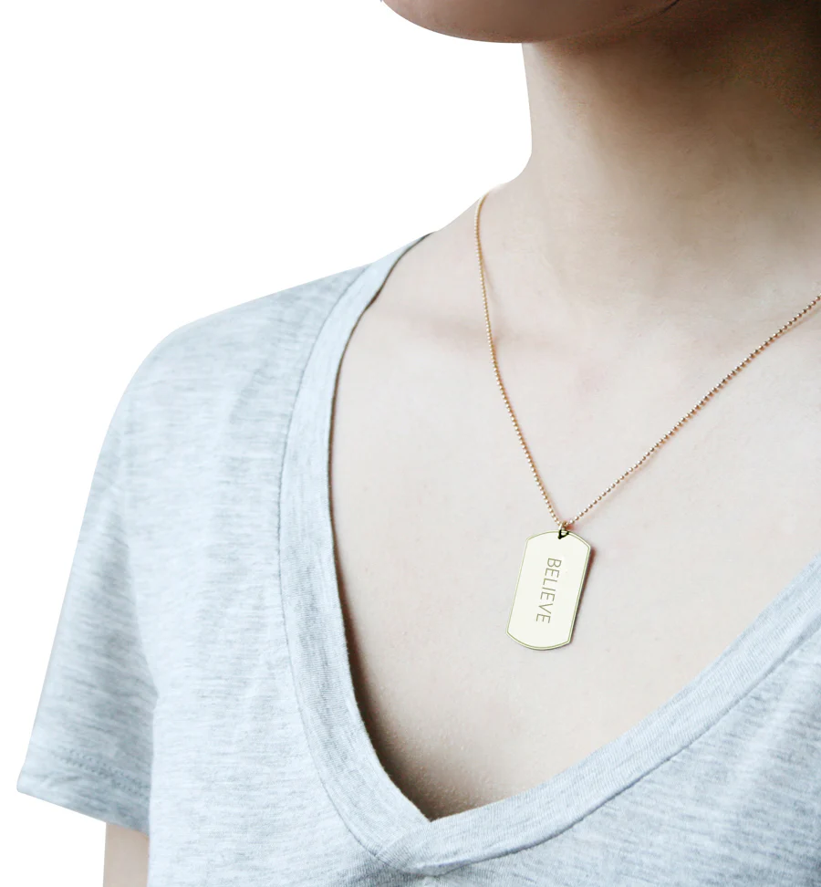 Believe Tag Necklace - Image 2