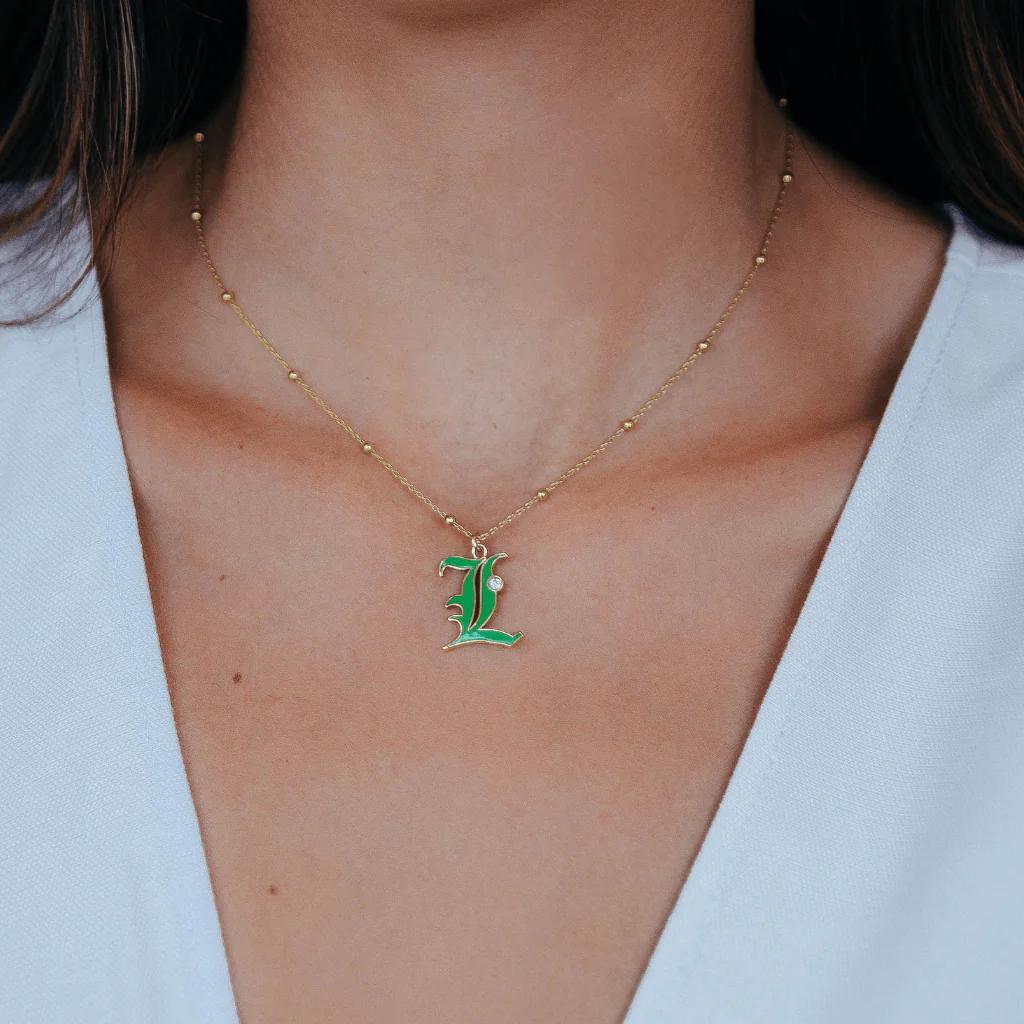 Dora Enamel Initial Necklace - Image 5