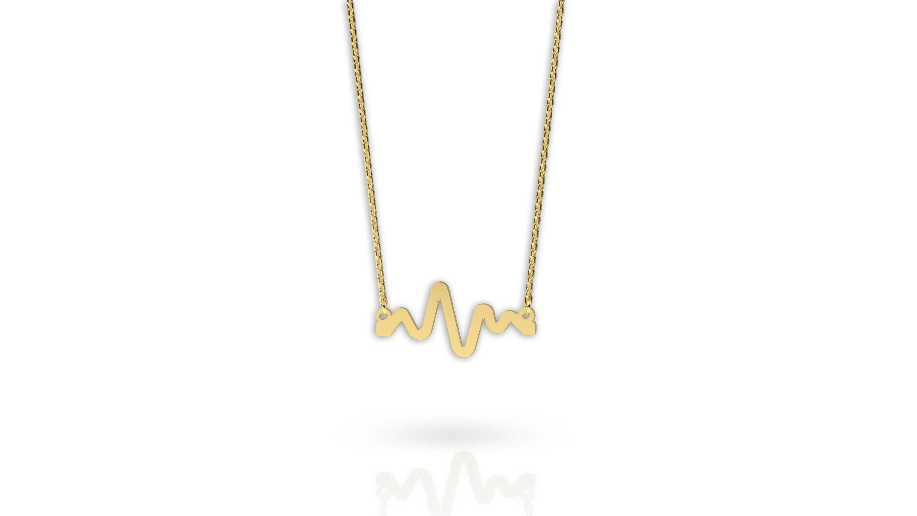 Gold Heartbeat Necklace - Image 2