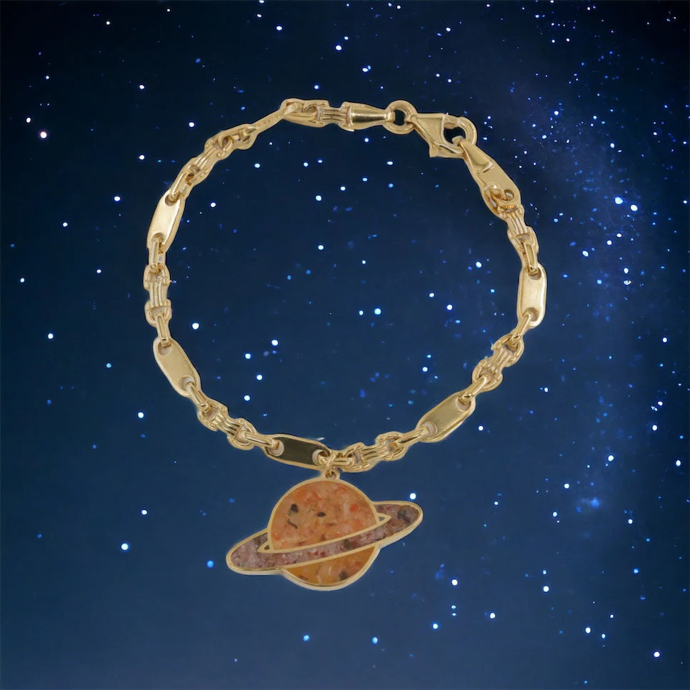 Gold Saturn Gemstone Bracelet - Image 2