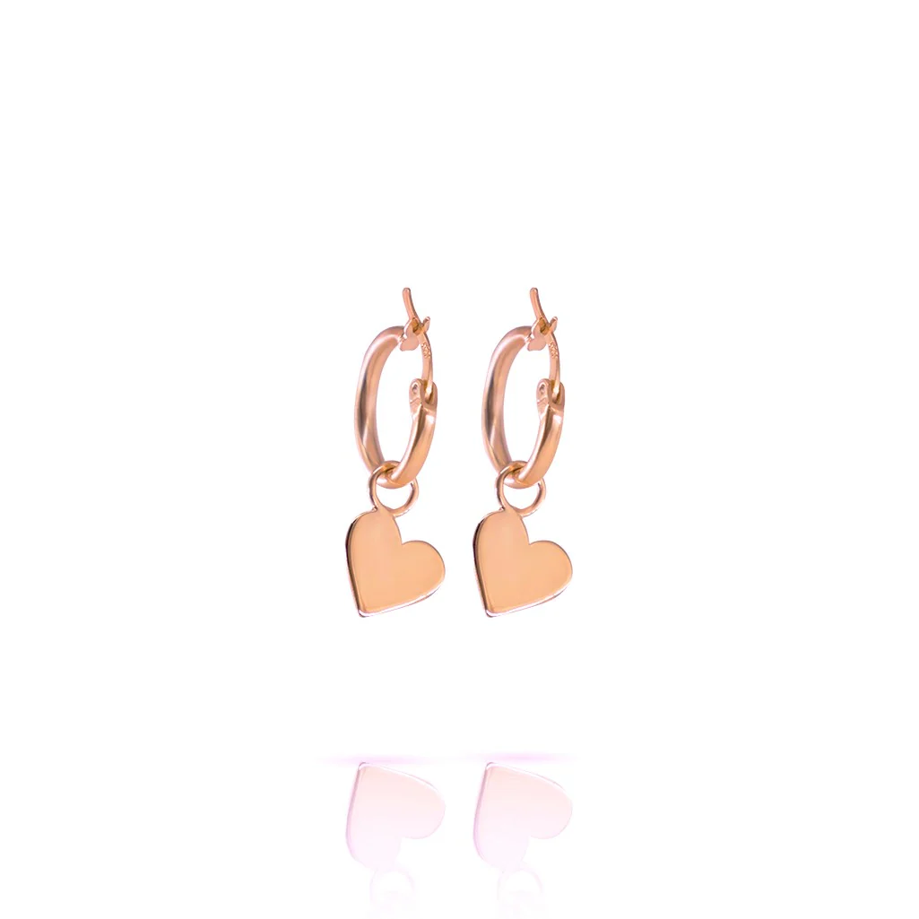 Heart Huggie Earrings - Image 4