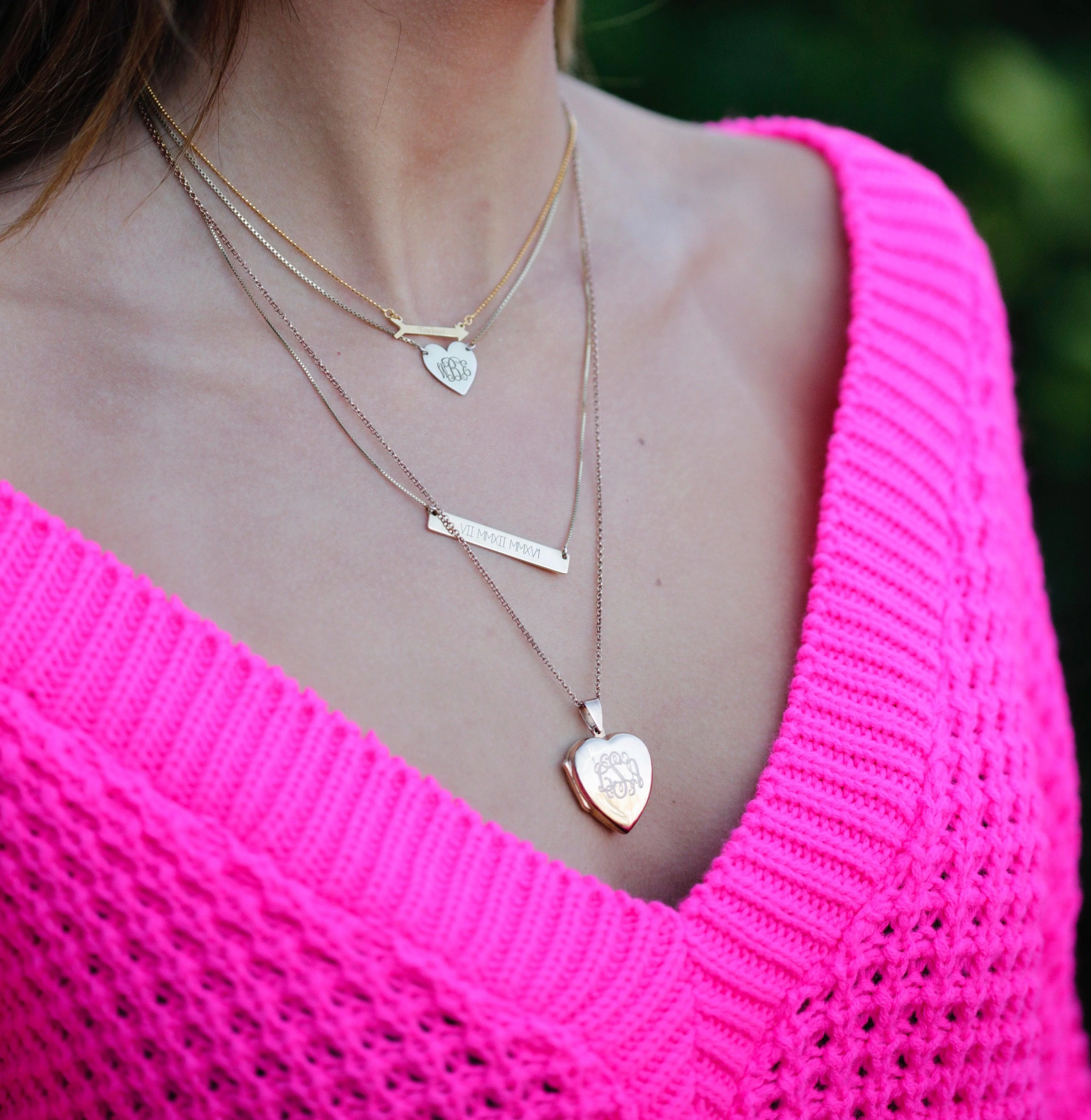 Heart Monogram Necklace - Image 4