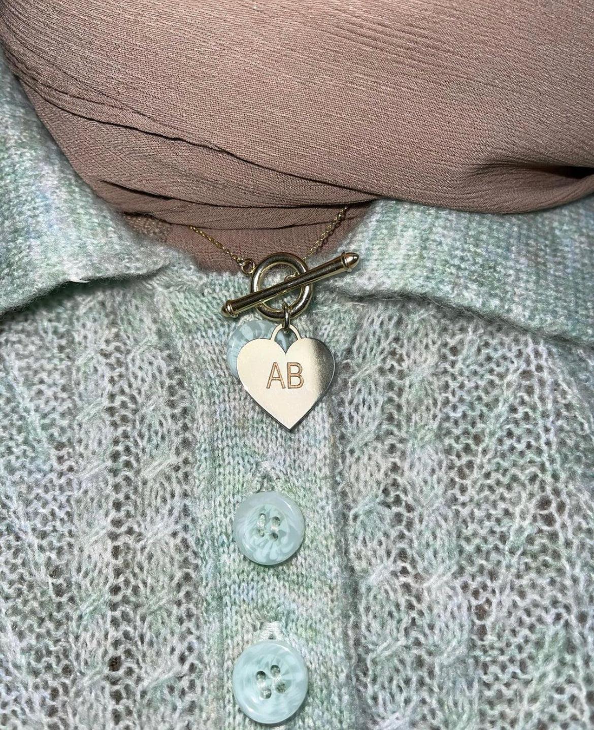 Heart T Bar Necklace - Image 9