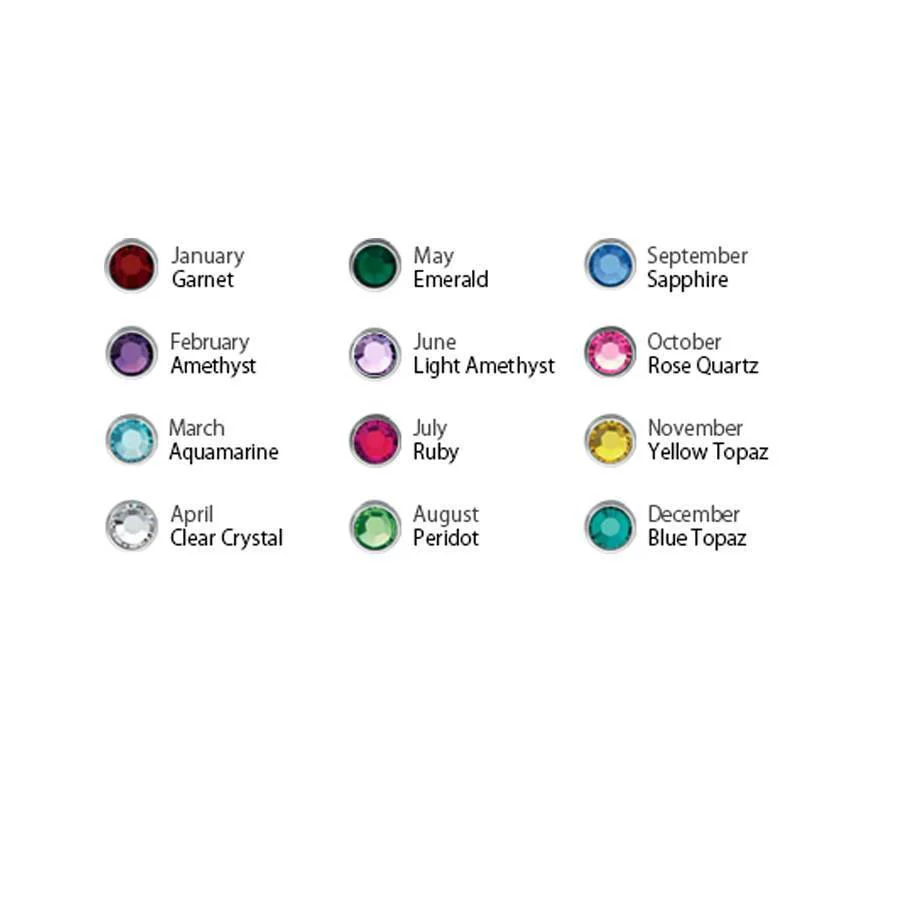 Initial Birthstone Huggies - Image 2