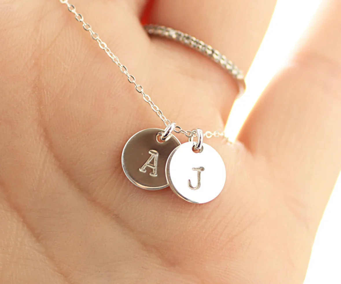 Initial Disc Necklace - Image 2