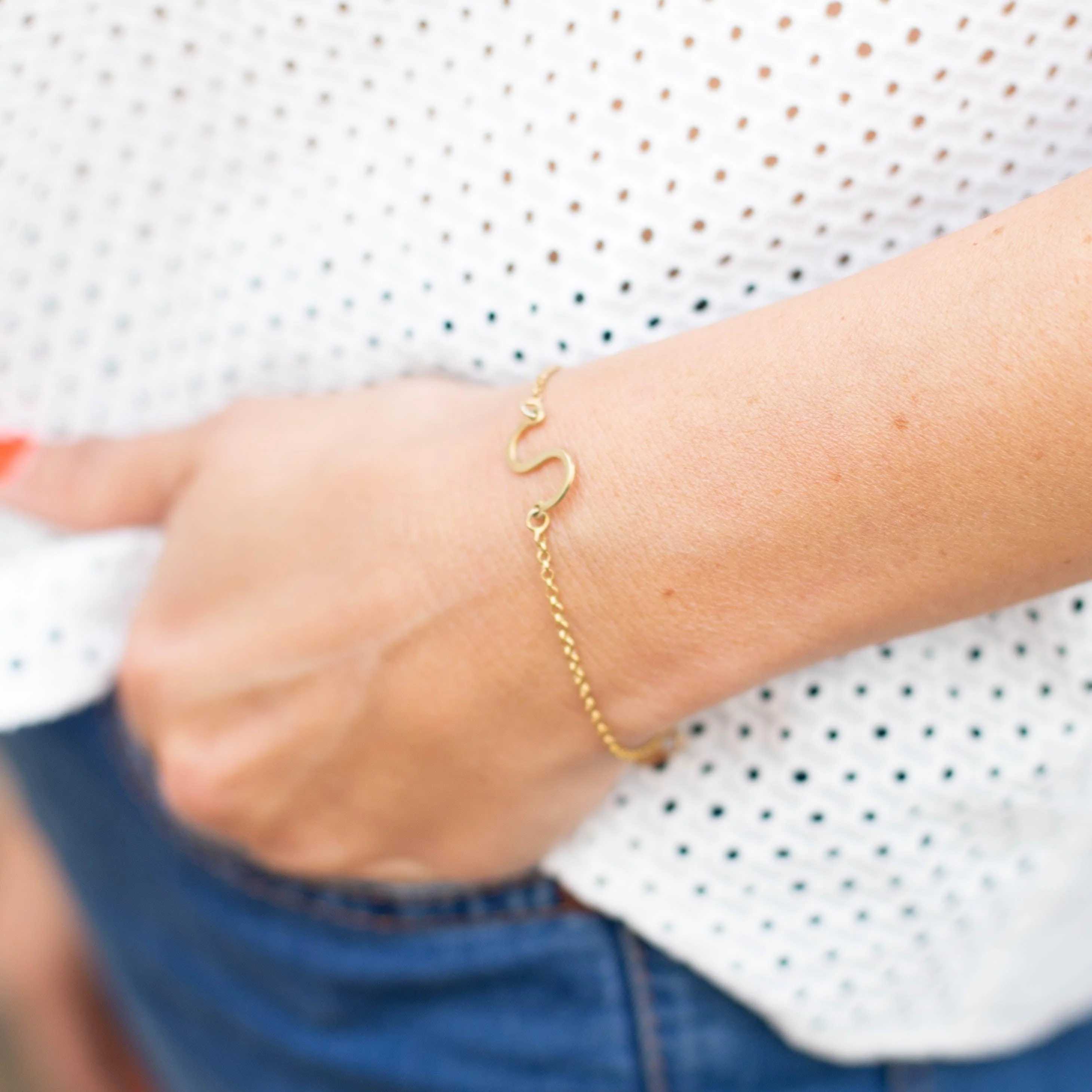Initial Sideway Bracelet - Image 4