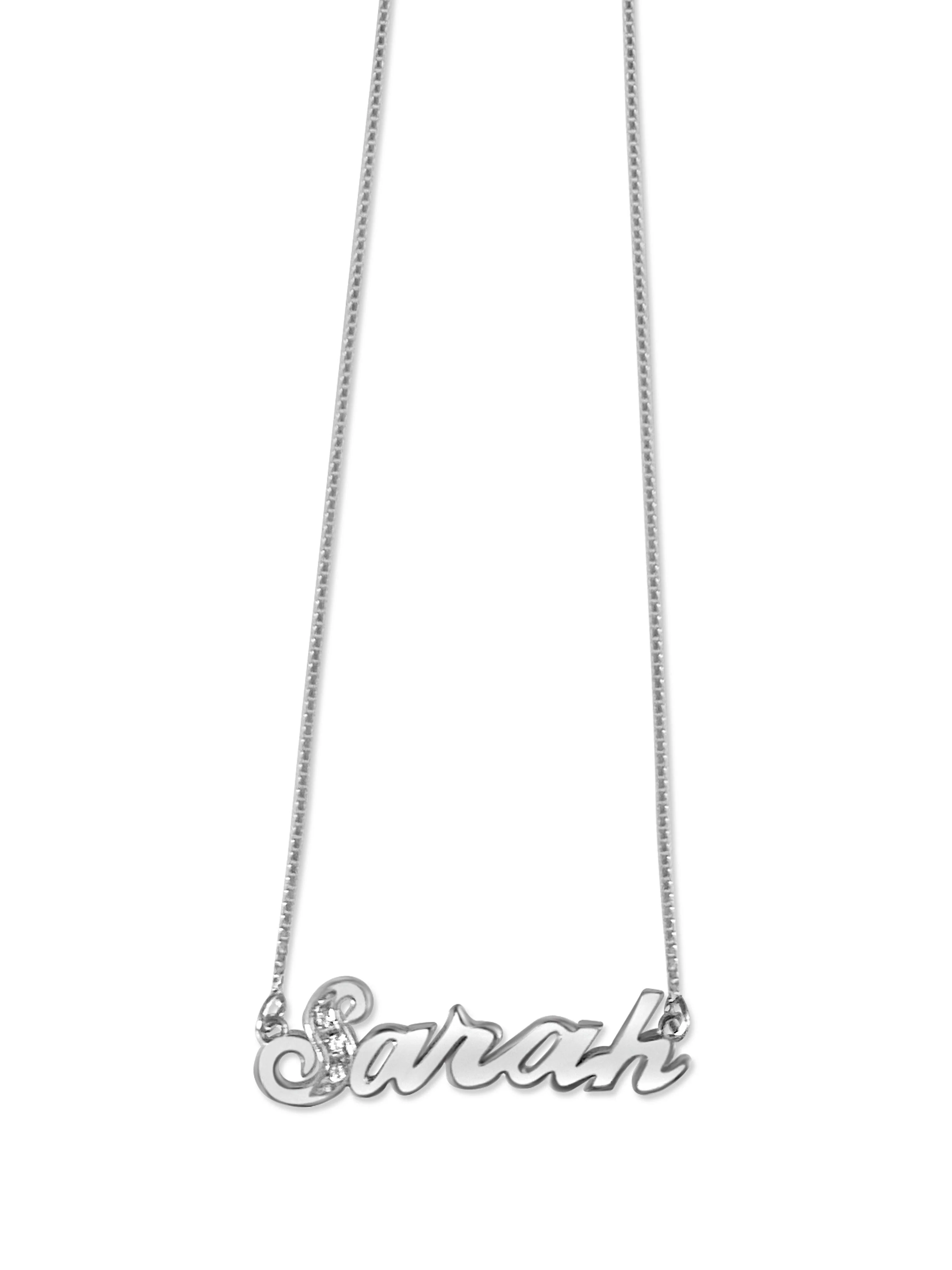Name Necklace with Diamond Initial - Image 6