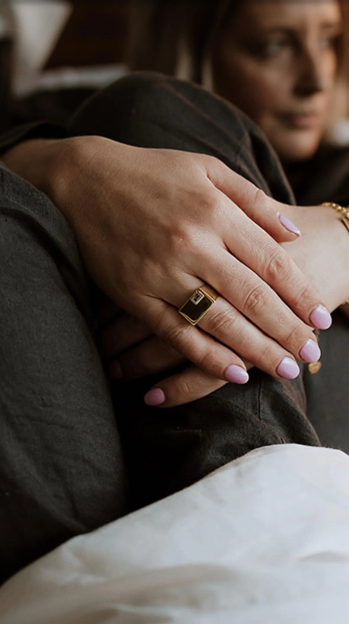 Rectangle Birthstone Ring - Image 2