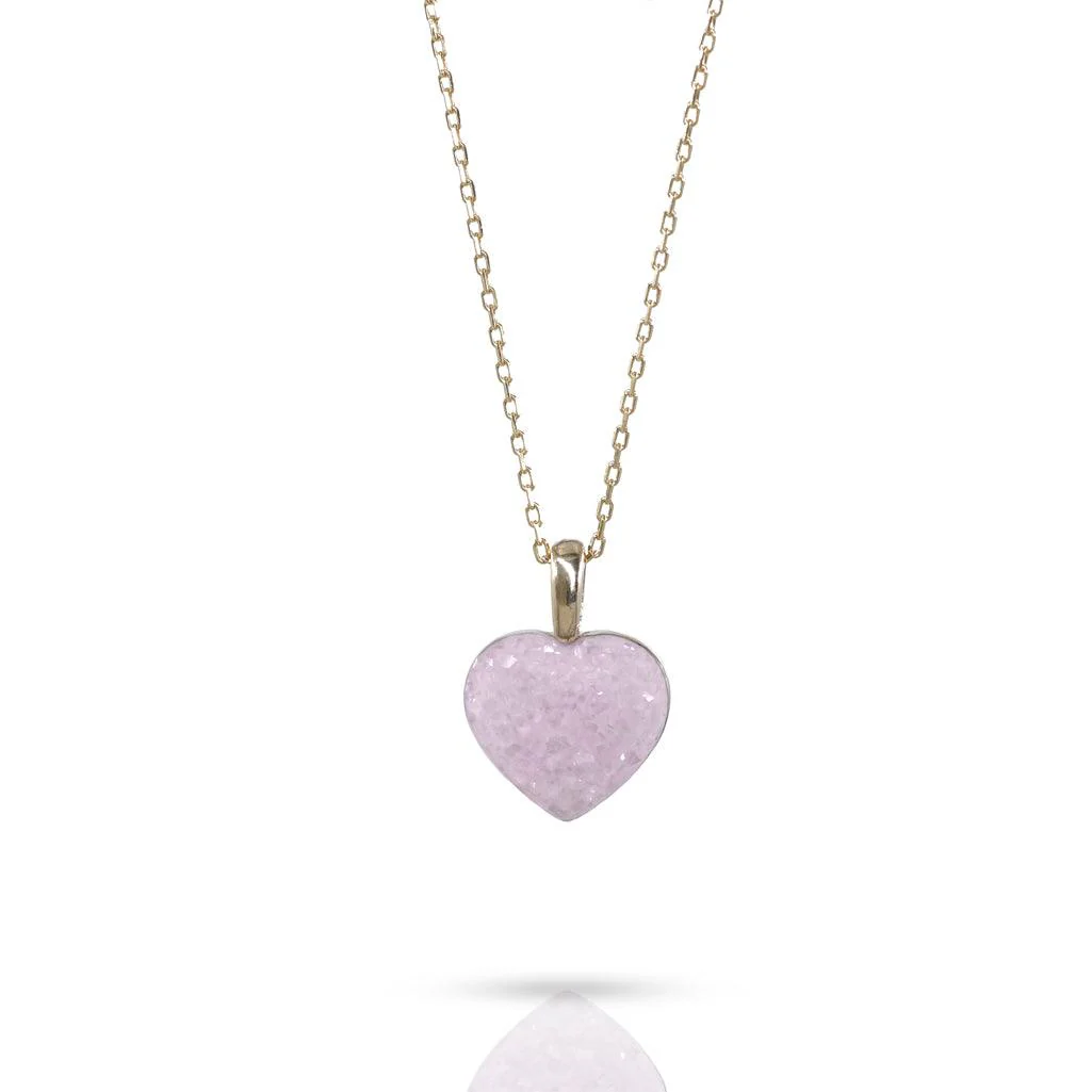 Rose Quartz Heart Gemstone Necklace