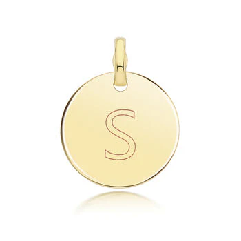 Round Plain Initial Pendant - Image 22