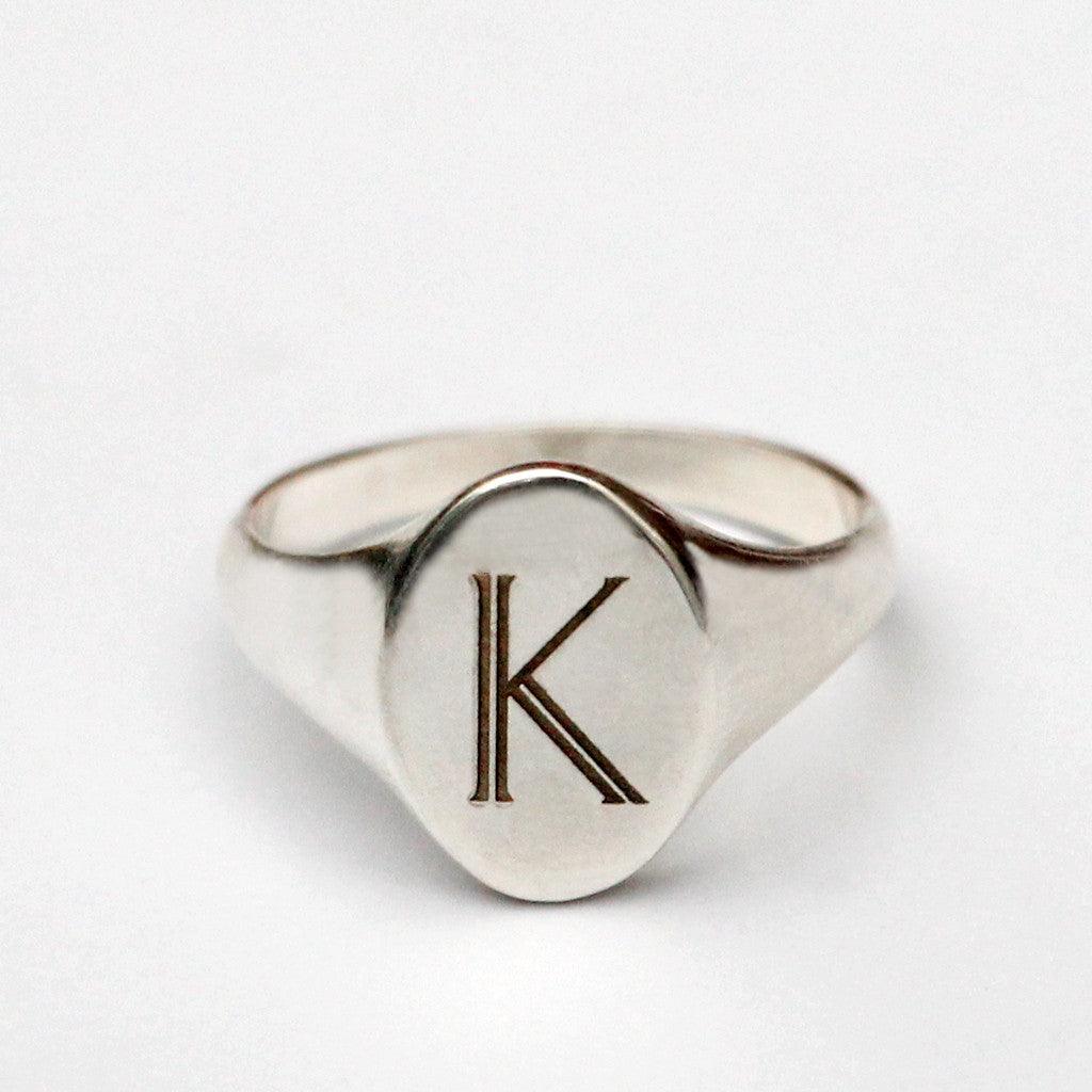 Signet Personalised Initial Ring - Image 12
