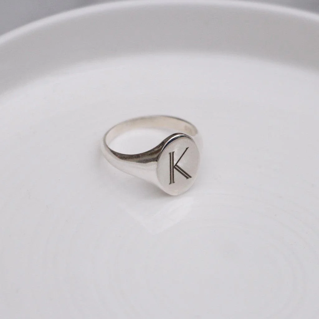 Signet Personalised Initial Ring - Image 14