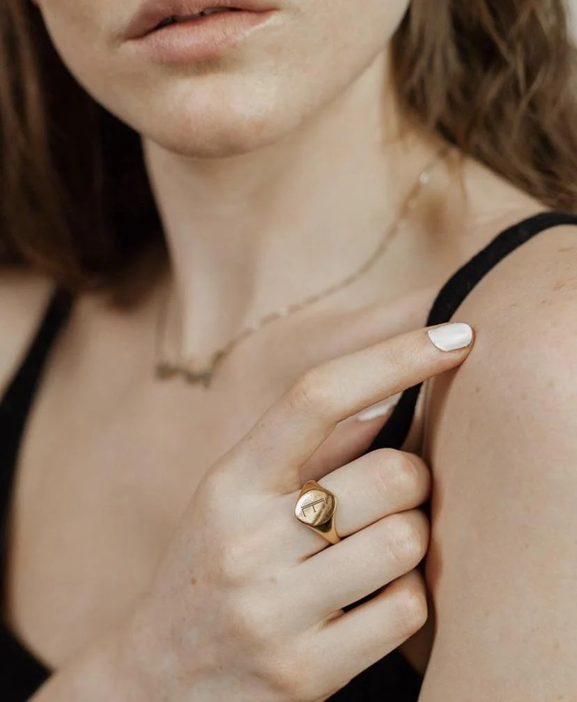 Signet Personalised Initial Ring - Image 5