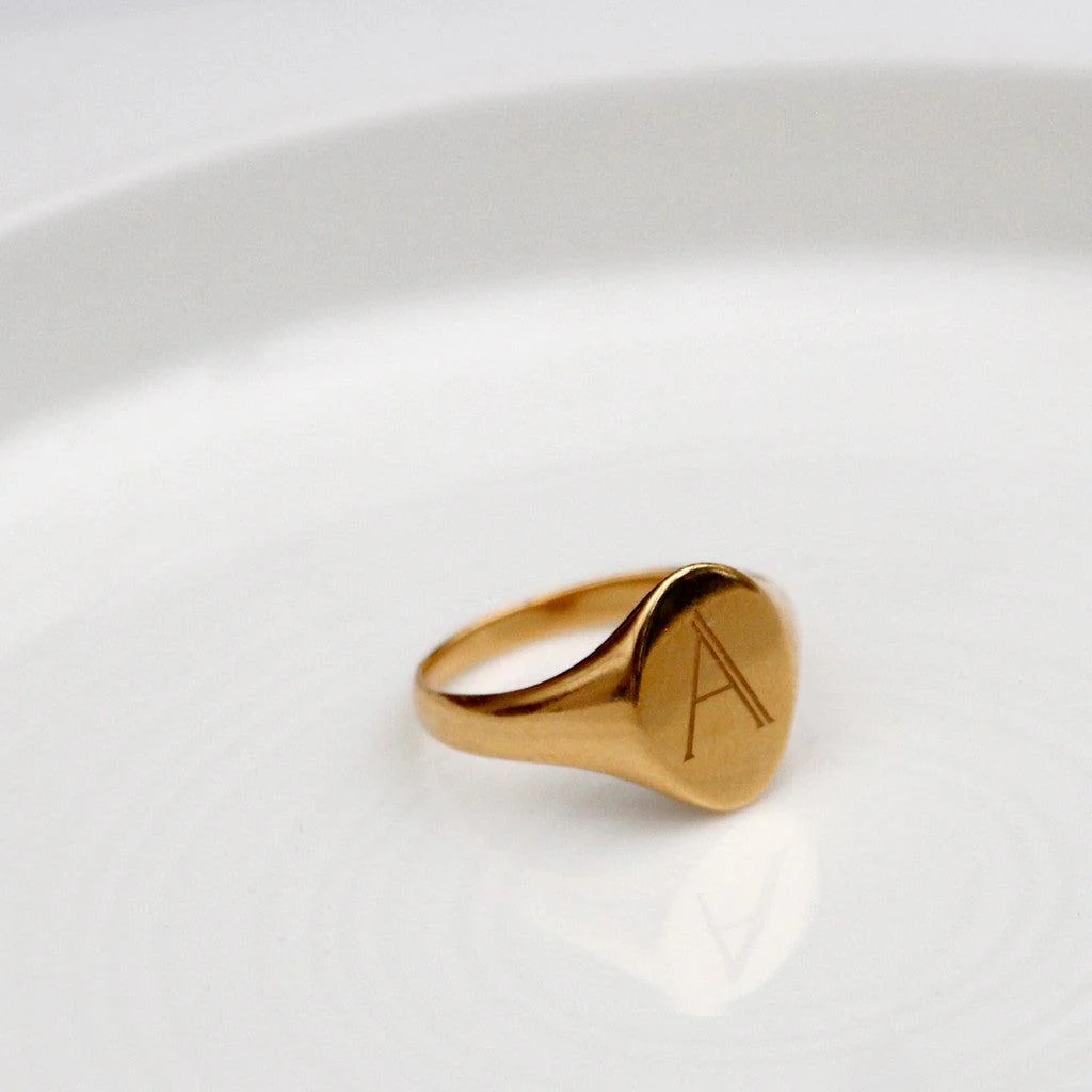 Signet Personalised Initial Ring - Image 7