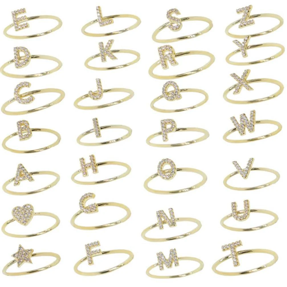 Solid Gold Amara Initial Ring - Image 9