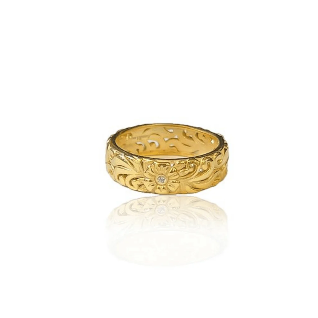 Solid Gold Art Deco Ring