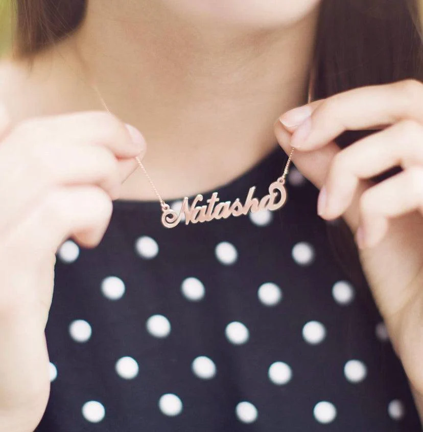 Solid Gold Name Necklace - Image 17