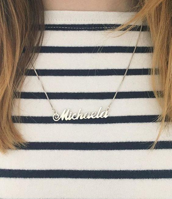 Solid Gold Name Necklace - Image 8