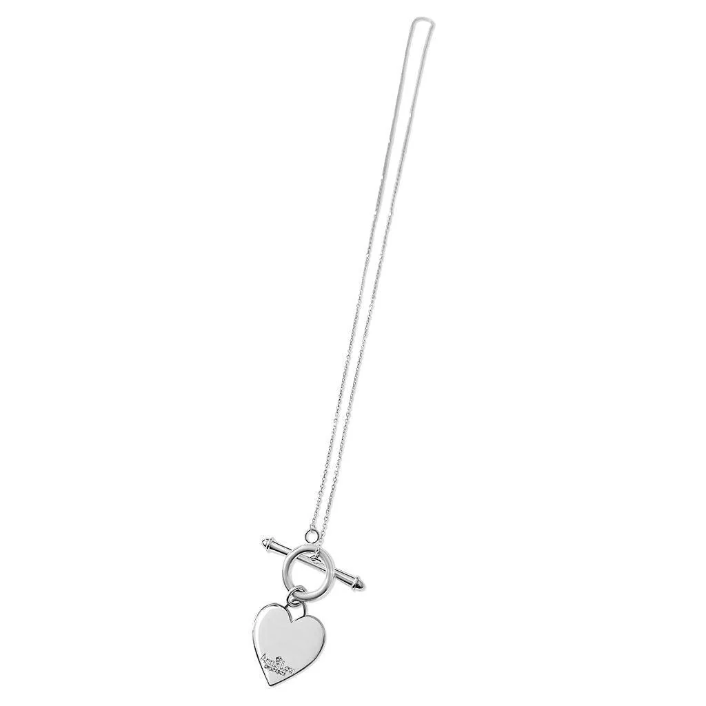 Solid Gold Ophelia Heart T Bar Necklace - Image 12