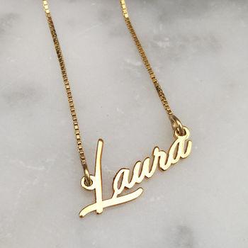 Solid Gold Winsberg Name Necklace - Image 2