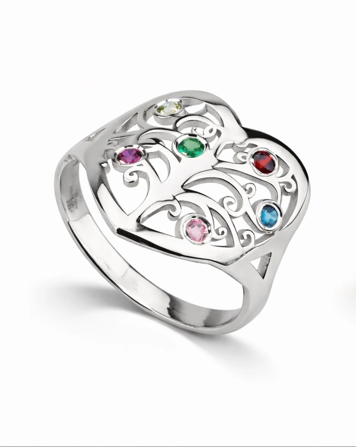 Tree of Life Birthstone Ring
