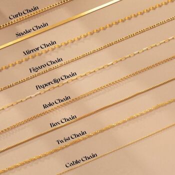 Yellow Gold Initial Pendant - Image 2
