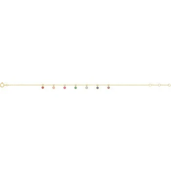 Yellow Gold Rainbow Drop Bracelet